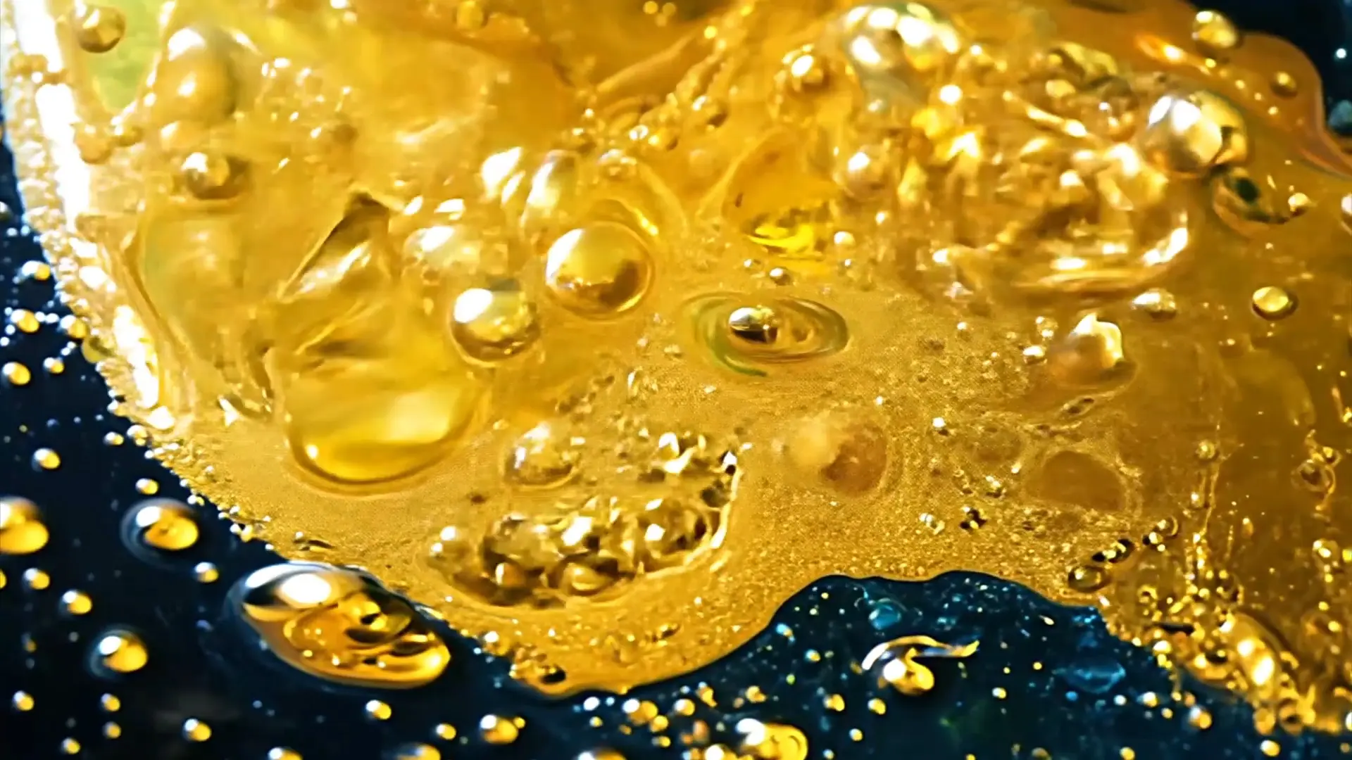 Golden Liquid Bubble Background for Product Ads